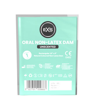 EXS EXS Tasteless Non-Latex Oral Dam - Safe, Ultra-Thin Protection