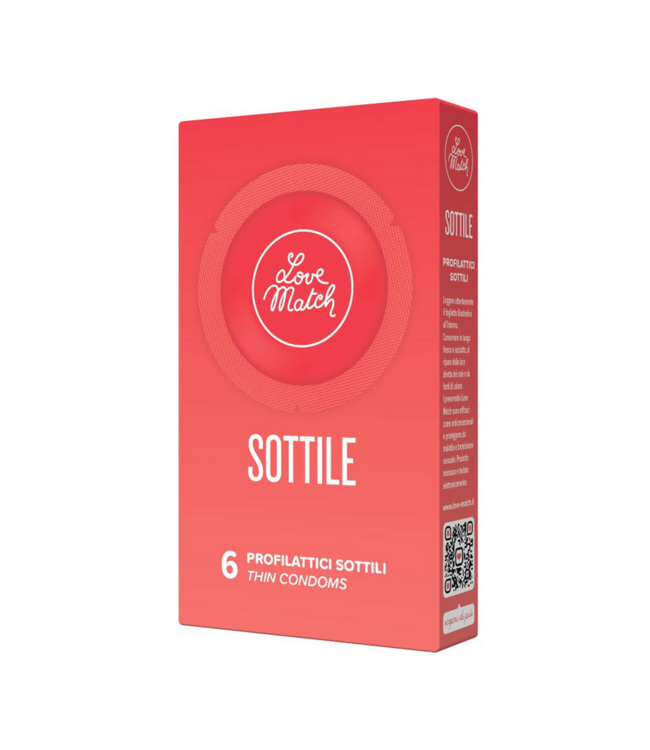 Love Match Love Match Sottile Ultra Thin Condoms - 6 Pieces for Maximum Pleasure