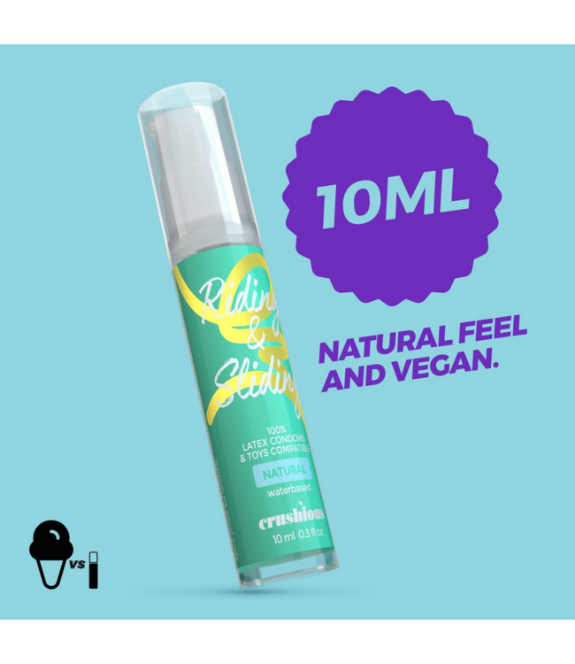 Crushious Ride and Slide Vegan Water-Based Lubricant 10ml - Odourless & Safe