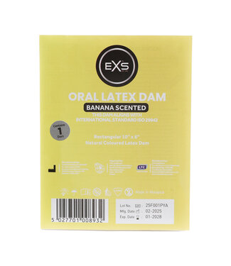 EXS EXS Monddam Banaan – Comfortabele en Zoete Latex Bescherming voor Orale Seks
