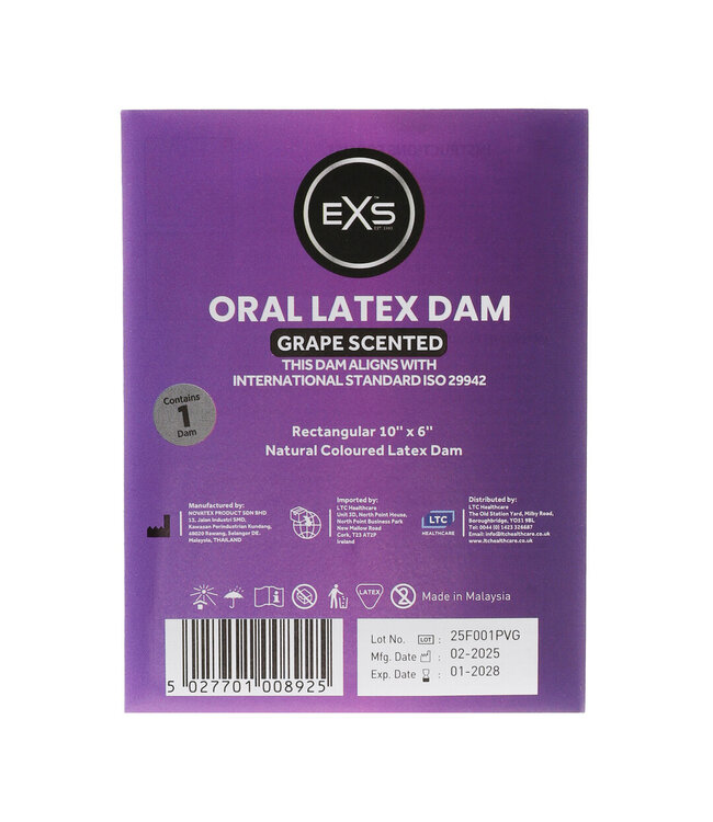 EXS EXS Druiven Monddam – Veilige en Smaakvolle Bescherming voor Orale Genot