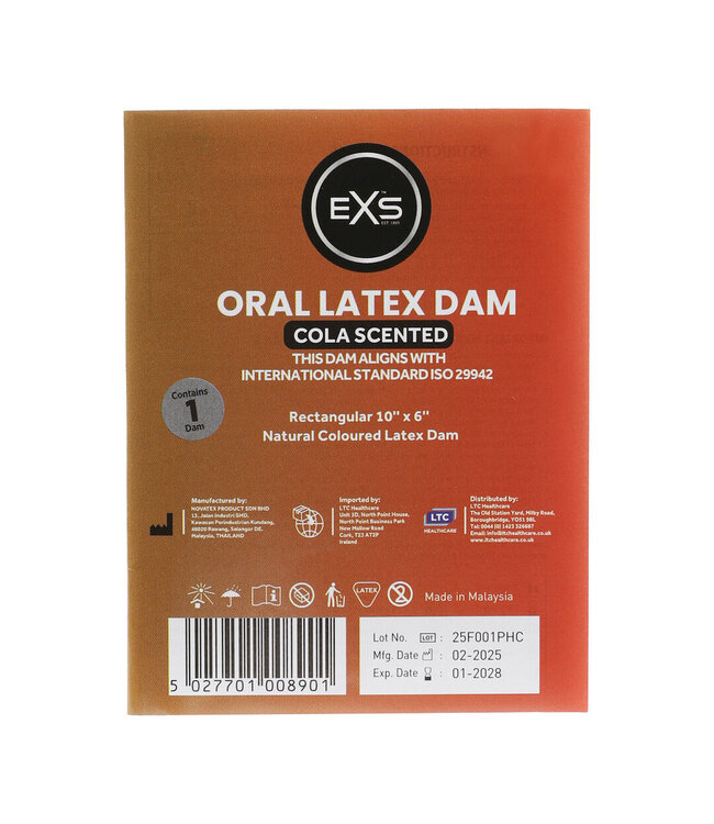 EXS EXS Cola Oral Dam – Delicious Ultra-Thin Protection for Oral Safety