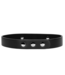 Ouch! Luxury Black PU Leather Slave Collar with Sparkling Diamonds