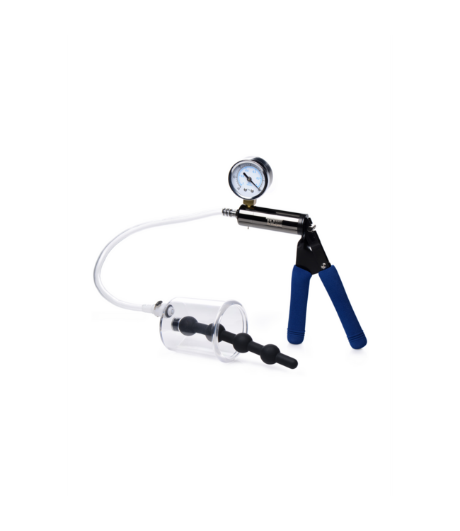 XR Brands Remote-Controlled Inflatable Rosebud with Vibrating Anal Beads