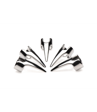 XR Brands Adjustable Stainless Steel Clawed Sensation Play Ring Set - 5 Pieces