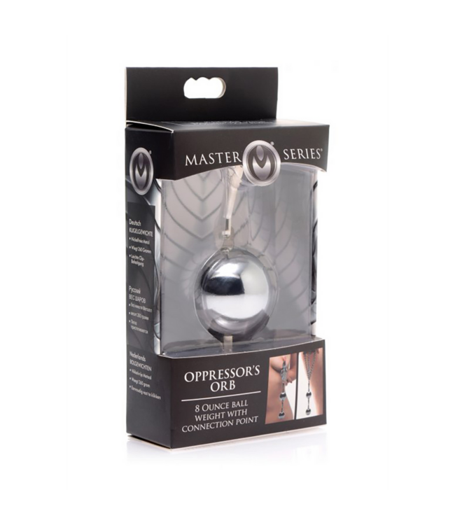 XR Brands Oppressor's Orb: 8oz Stainless Steel Weighted Ball for BDSM Enhancements