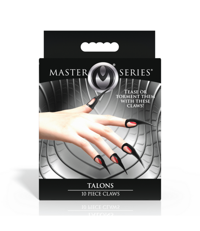 XR Brands Talons 10-Piece Black Claws: Unique Sharp Rings for Cosplay Fun