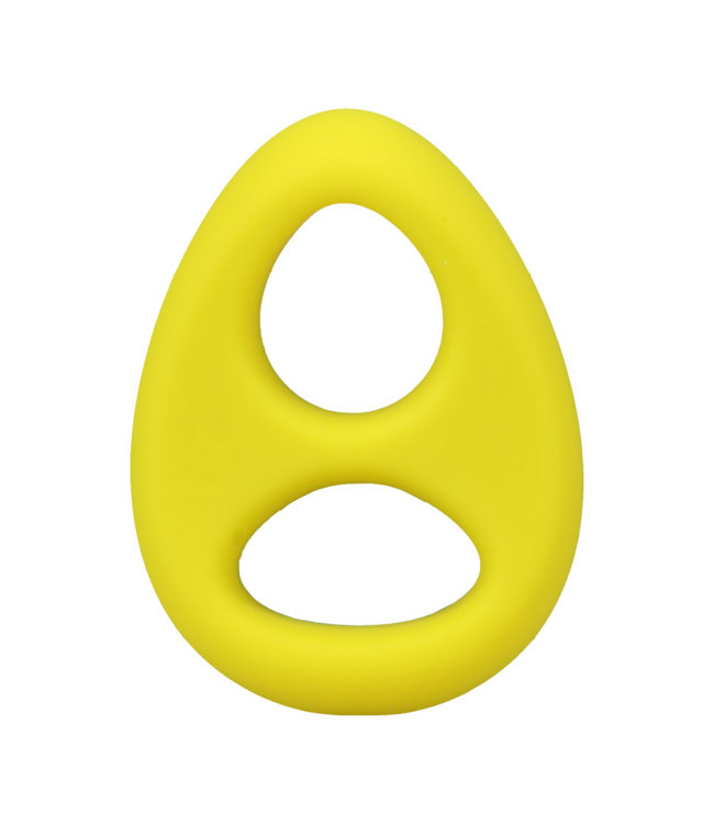 Doc Johnson The Code Yellow Silicone Cock Ring & Bandana - Size & Comfort Boost