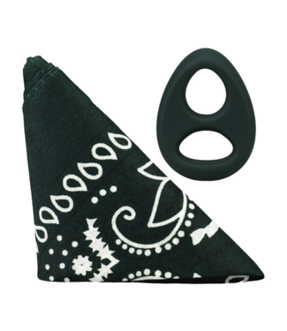Doc Johnson The Code Silicone Cockring met Bandana - Jachtgroen | Versterk je Prestaties!
