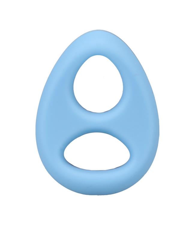 Doc Johnson The Code Light Blue Silicone Cock Ring & Bandana Set - Style & Comfort