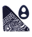 Doc Johnson The Code: Comfortabele Cockring en Bandana Set - Marineblauw Stijl