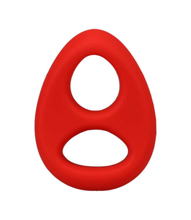 Doc Johnson The Code Rood Silicone Cockring Set met Bandana | Voor Krachtige Ervaringen