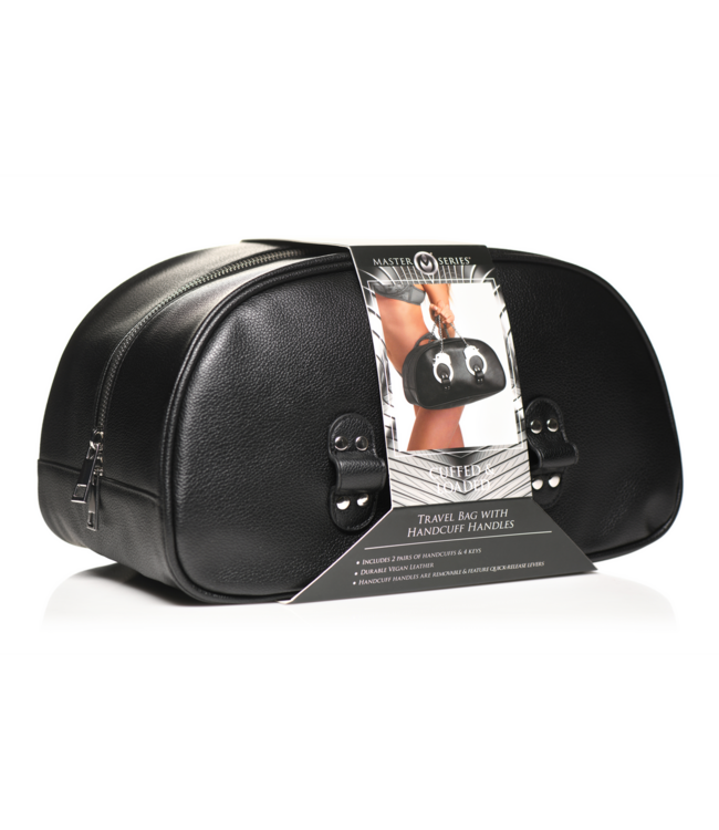 XR Brands Kragen-Reisetasche Schwarz mit Handgriffen – Modische Bondage-Tasche