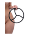XR Brands Black Steel Suspension Ring for Shibari and Rope Bondage Techniques