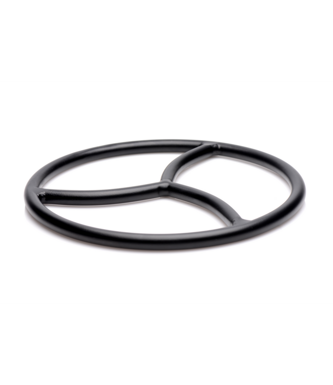 XR Brands Black Steel Suspension Ring for Shibari and Rope Bondage Techniques