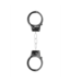 Ouch! Verstellbarer Bondage-Manschettenriemen mit stabilen Ringen - Schwarz
