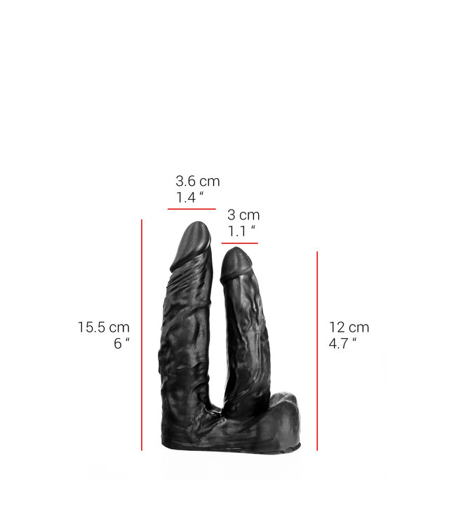 515 Line Dildorama 515 Double Dildo 6" Schwarz – Realistisch & Hautfreundlich