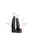 515 Line Dildorama 515 Double Dildo 6" Schwarz – Realistisch & Hautfreundlich