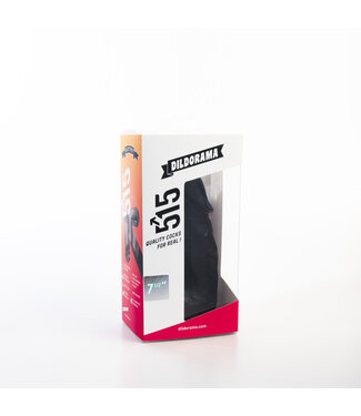515 Line Dildorama 515 7,5" Zwart - Realistische PVC Dildo met Zuignap en Textuur