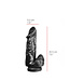 515 Line Realistischer Penis-Dildo 7,5" mit Saugnapf - Schwarz, allergiefrei