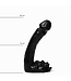 All Black Elegante All Black Dildo 9 cm – Slank Ontwerp met Stimulatie Bobs