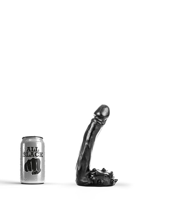 All Black Elegante All Black Dildo 9 cm – Slank Ontwerp met Stimulatie Bobs