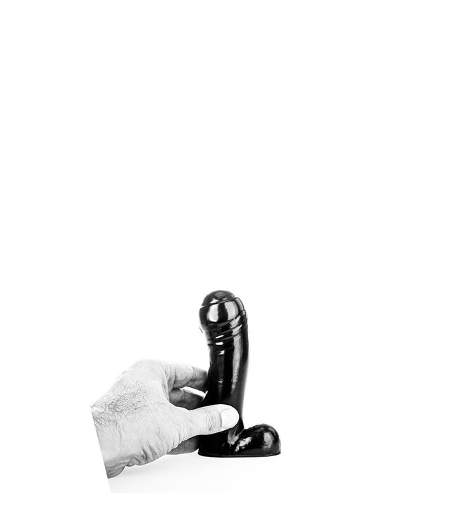 All Black All Black Dildo 15 cm – Ideal für Anfänger, glatt und hygienisch verpackt