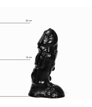 All Black All Black 18 cm Dildo - Intense Texture for Ultimate Pleasure