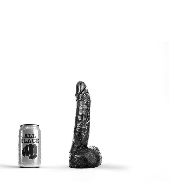 All Black All Black 22cm Realistic Dildo - Versatile, Safe & Easy to Clean