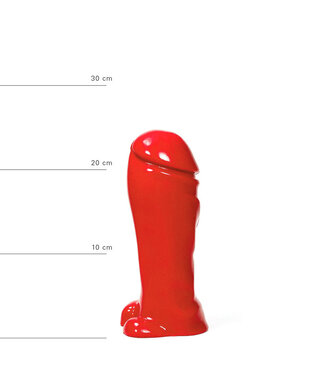 All Black Stylish All Red 22 cm Dildo - Safe & Sturdy for Advanced Users