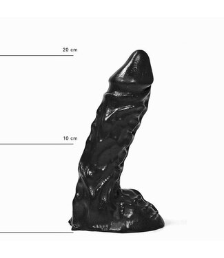 All Black All Black AB 27 Dildo 23 cm – Geaderde Schacht voor Realistisch Pleziervol, Veilig en Makkelijk Schoon te Maken