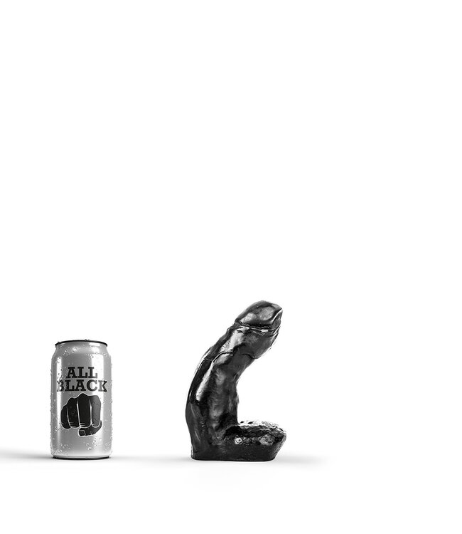 All Black All Black Dildo 15 cm – Soepel en Bevredigend met Perfecte Ballen