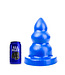 All Black Stijlvolle Triple Pleasure M Buttplug in Blauw - 3 Maten voor Plezier