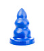 All Black Stijlvolle Triple Pleasure M Buttplug in Blauw - 3 Maten voor Plezier