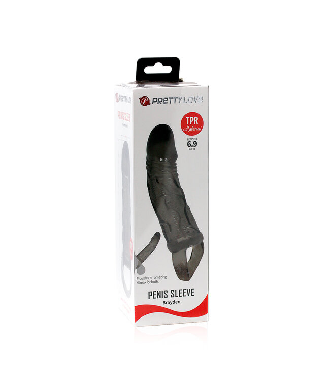 Baile Penismanschette Men Extension Schwarz | Realistische 17,5 cm Verlängerung