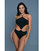 BeWicked Verleidelijke Yasmin Zwart Halternek Monokini met Braziliaanse Snit - Small