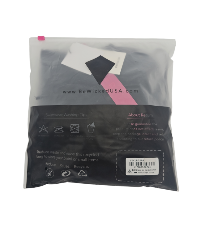 BeWicked Odette Zwart XL Badpak met Verstelbare Ruches voor een Flatterend Silhouet