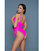 BeWicked Odette Neon Pink Swimsuit S | Adjustable Ruffles & Flattering Fit