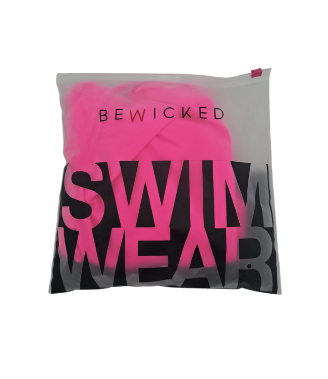 BeWicked Odette Neon Pink Swimsuit S | Adjustable Ruffles & Flattering Fit
