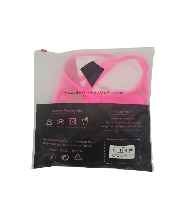 BeWicked Odette Neonroze Badpak met Ruches | Perfecte Pasvorm en Flatterend Design