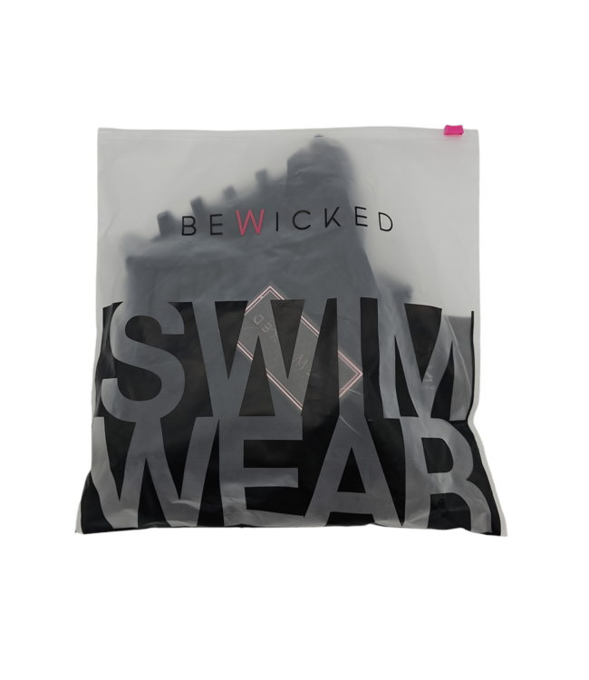BeWicked Evie Black Swimsuit - Bold Cage Design & Comfortable Fit, Large