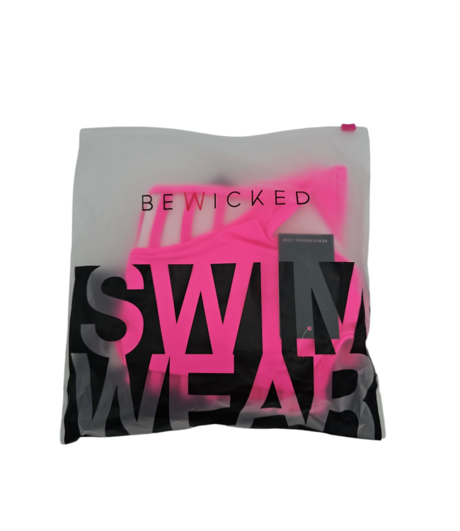 BeWicked Evie Neonroze Badpak Large met Cage Design - Gedurfd en Stijlvol