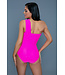BeWicked Shay Neonroze One-Shoulder Tankini | Stijlvolle en Comfortabele Zwemset M