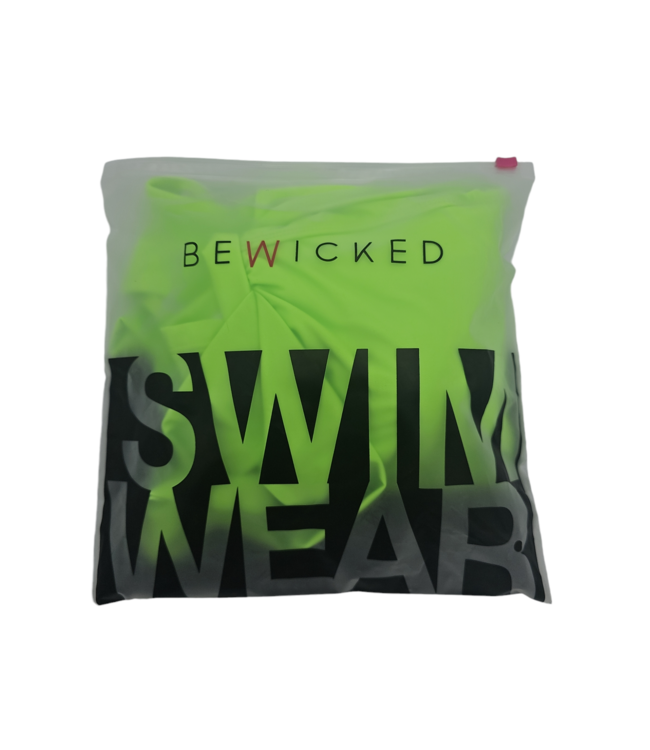 BeWicked Shay Neon Groene One-Shoulder Tankini – Erg stijlvolle zwemoutfit voor dames