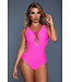 BeWicked Evie Neonroze Badpak met Gedurfde Cage & Verfijnd Silhouet - Maat M