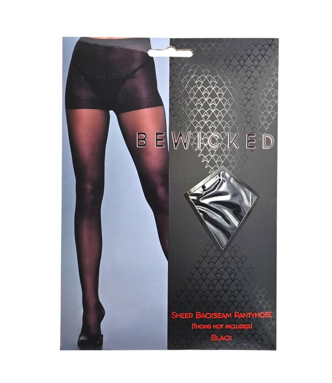 BeWicked Vintage-Glamour Strumpfhose Schwarz mit Naht | Eleganz & Komfort
