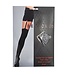 BeWicked Blickdichte schwarze Overknee-Strümpfe mit Clip-On-Strumpfhaltern