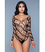 BeWicked Web of Love Off-Shoulder Bodysuit - Black & Rainbow Options