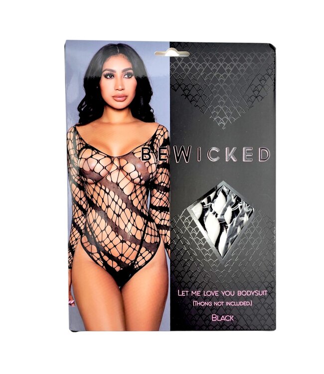 BeWicked Web of Love Off-Shoulder Bodysuit - Black & Rainbow Options