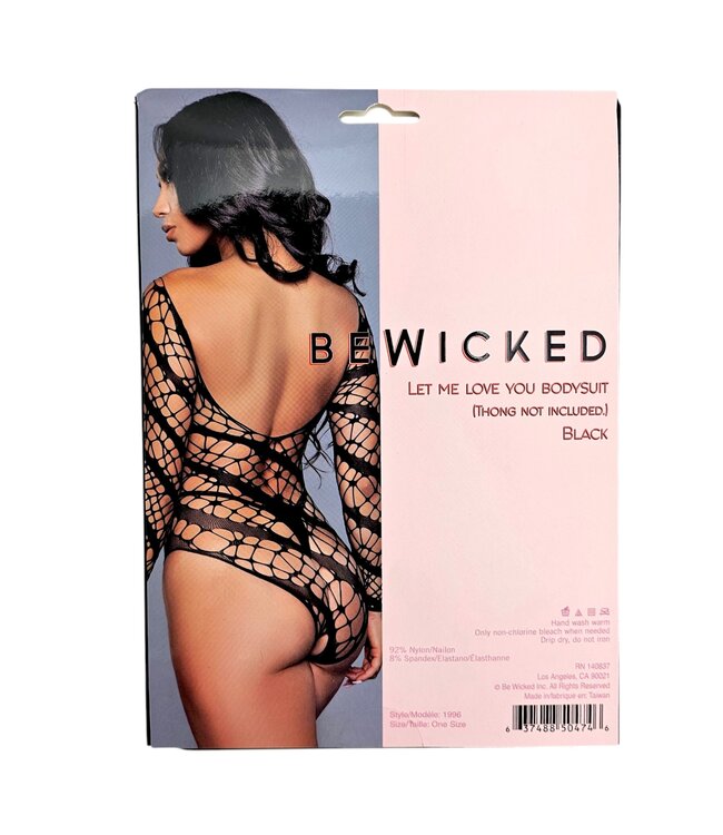 BeWicked Web of Love Bodysuit Zwart | Gedurfde Off-Shoulder met Aura van Glamour
